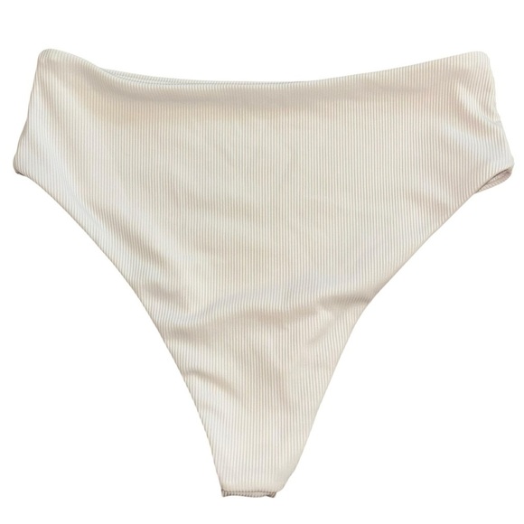 White High Cut High Waist Bikini Bottoms Women’s S Cheeky Summer Beach Swimming - Picture 3 of 7